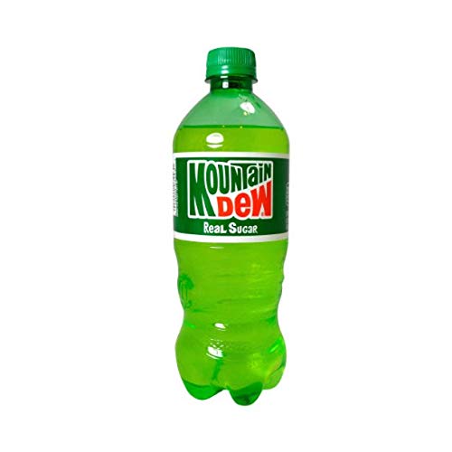 Mountain Dew Real Sugar 20oz, Pack of 24 (total of 480 FL OZ)