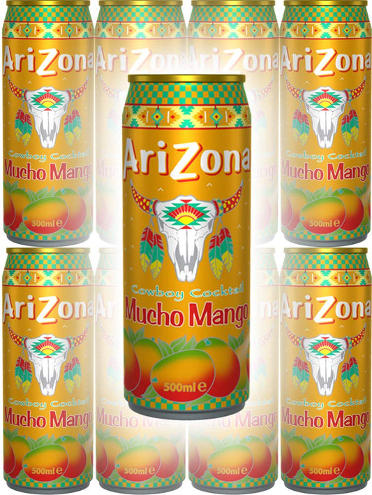 Arizona Tea Mucho Mango, 23 Oz Tall Cans (Pack of 8, Total of 184 Oz)